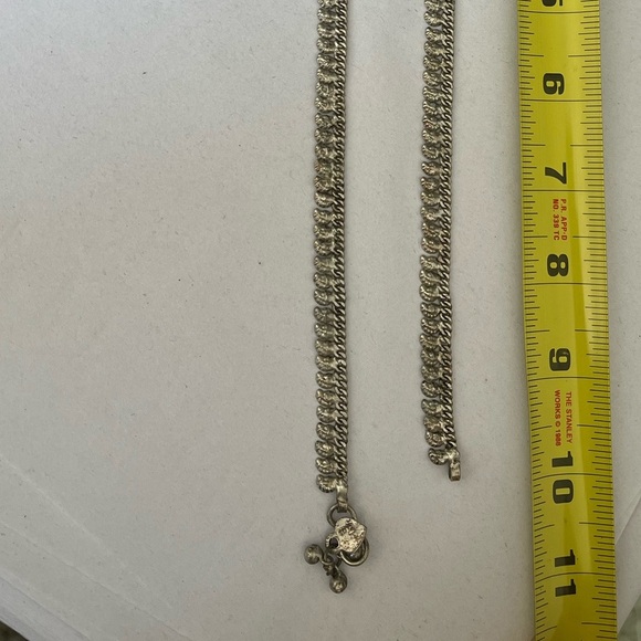 Silver Ankle Bracelets, a pair, loop closure with bells - Picture 5 of 7